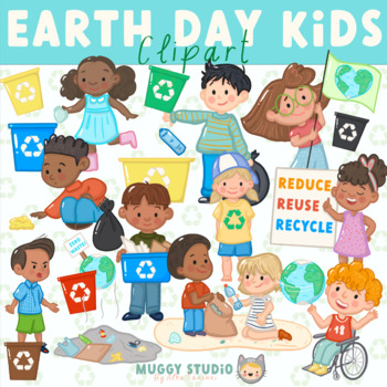 Preview of Earth Day Kids Clipart