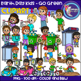 Earth Day Kids Go Green Clip Art Día de la Tierra