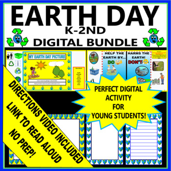 Preview of Earth Day - Kindergarten - Digital and Printable Activities