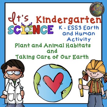 Preview of Earth Day Kindergarten Science Earth and Human Activities