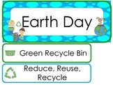 Earth Day Word Wall Weekly Theme Bulletin Board Labels.