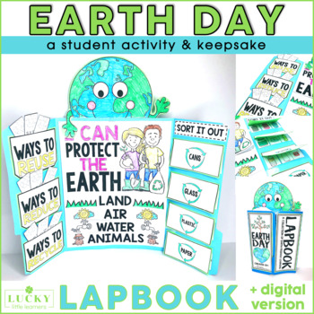 Preview of Earth Day Activities- Lapbook Craft Project with Writing and Art Earth Day Unit