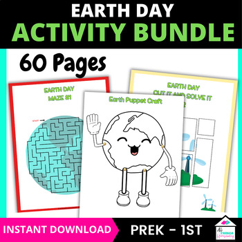 Preview of Earth Day Learning Games Bundle for Preschool to 1st Grade