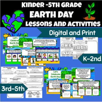 Preview of Earth Day Lesson-Presentation & Activities, Printable Worksheets