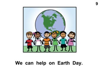 Preview of Earth Day Lesson Story - with matching Vocabulary Icons 