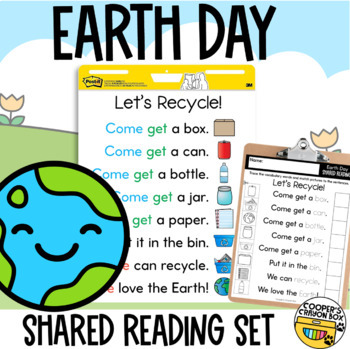 Preview of Earth Day | Let's Recycle! | Shared Reading Poem | Project & Trace