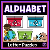 Earth Day Letter Matching Puzzles | Recycling Alphabet Activities