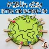 Earth Day Letter and Number Clips-Fine Motor