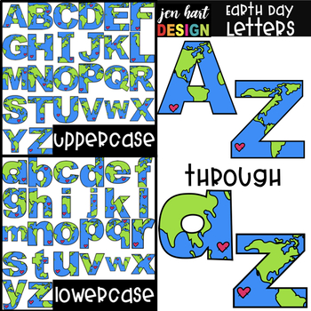 Preview of Alphabet Letters Clip Art - Earth Day Letters {jen hart Clip Art)