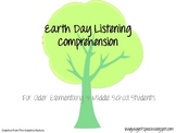 Earth Day Listening Comprehension