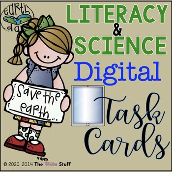 Preview of Earth Day Task Cards Writing Prompts Google Classroom™ Microsoft Teams