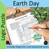 Earth Day Logic Puzzle with 2 levels for middle school