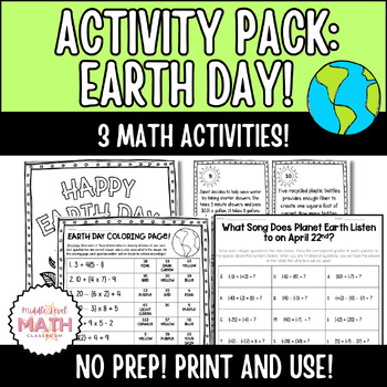 Preview of Earth Day MATH Practice Centers: Operations Rational Numbers | Statistics