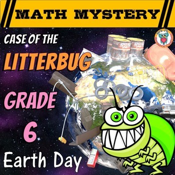 Preview of 6th Grade Math Review Earth Day Activity: Earth Day Math Mystery