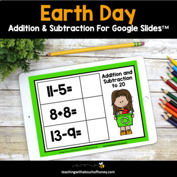 Preview of Earth Day Math Activities | Basic Math Facts | Addition and Subtraction