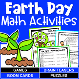 Earth Day Math Activities: Games, Puzzle Worksheets, Brain