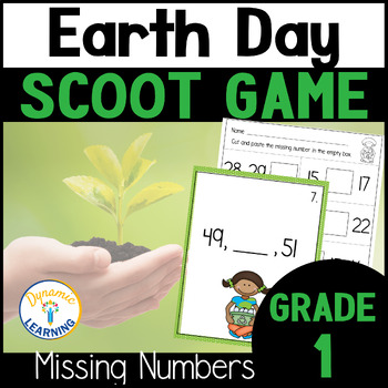 Preview of Earth Day Math Activities Missing Numbers Scoot Math Game