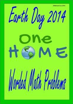 Preview of Earth Day Math Activities Worded Problems