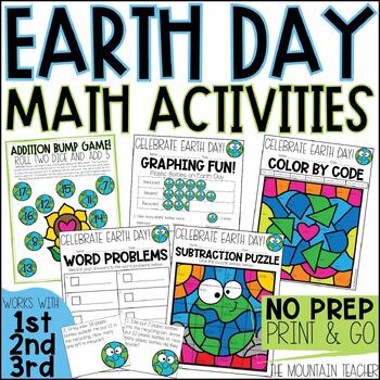 Preview of Earth Day Math Activities for Addition, Subtraction, Graphs & Word Problems