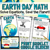 Earth Day Math Activity Booklet PRINT and DIGITAL