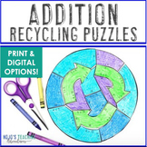 ADDITION Earth Day Craft Math: FUN Recycling Project Works