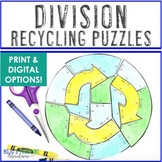 DIVISION Earth Day Math Activity | Recycling Game Puzzle Center