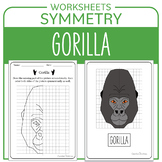Earth Day Math Activity Endangered Animals Gorilla Symmetr
