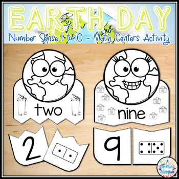 Preview of Earth Day Number Sense Puzzles April Math Centers Activity {outlined}