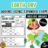 Earth Day Math: Adding Using Expanded Form (2-Digit)