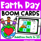 Earth Day Math Boom Cards for Addition Facts: Digital Activity