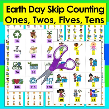 Preview of Earth Day Math Skip Counting By Ones, Two, Fives, and Tens to 120