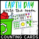 Earth Day Math Center- Write The Room Counting Cards 1-20