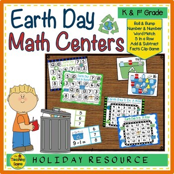 Preview of Earth Day Math Centers