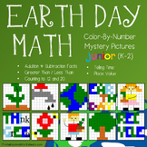 Earth Day Math Centers Mystery Pictures Kindergarten 1st G