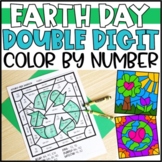 Earth Day Math Color by Code Pictures: Double Digit Additi