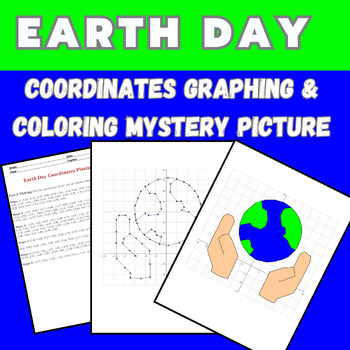 Preview of Earth Day Math Coordinates Graphing Mystery Picture and Coloring by Number