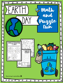 Preview of Earth Day Math Count On 1, 2, 3 and Puzzle Fun - NO PREP!