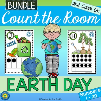 Preview of Earth Day Math Count the Room and Count On 1-20 BUNDLE