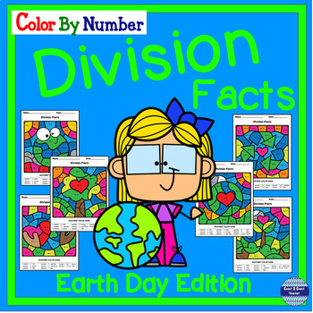 Preview of Earth Day Math Division Color By Number