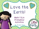 Earth Day Math & ELA Printables & Activities