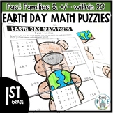 Earth Day Math Fact Families Addition Subtraction Puzzles 