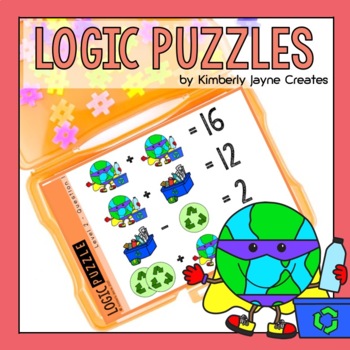 Preview of Earth Day Math Logic Puzzles 2nd Grade Enrichment 