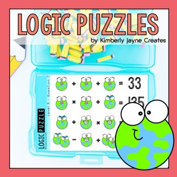Preview of Earth Day Math Logic Puzzles 5th Grade Enrichment