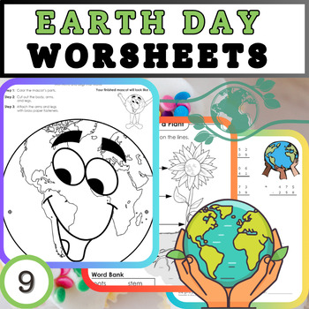Preview of Earth Day Math Mania: Engaging Worksheets and Puzzles for Eco-Minded Learners!