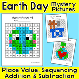 Earth Day Activities Math Color by Number Mystery Pictures