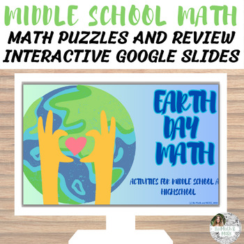 Preview of Earth Day Math NO PREP Interactive Activities in Google Slides