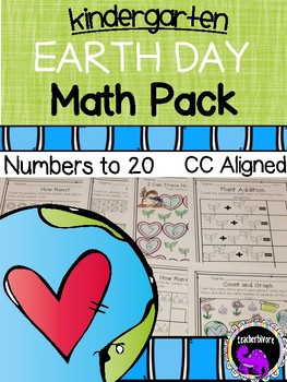 Preview of Earth Day Math Pack for Kindergarten