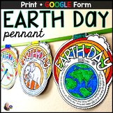 Earth Day Math Pennant Activity - print and digital