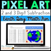 Earth Day Math Pixel Art for Google Sheets™ - 2 & 3 Digit 