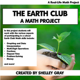 Earth Day Math Project - Includes Graphing, Money, Problem